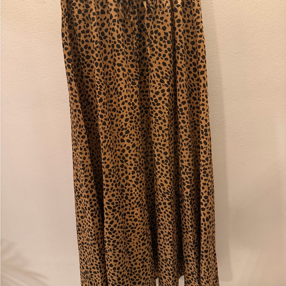 Leopard Print Maxi Skirt. Bluetime chiffon Leopard print small - Picture 6 of 6
